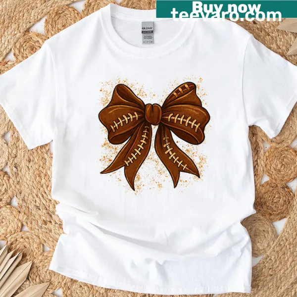 Basketball-themed t-shirt with a playful bow design