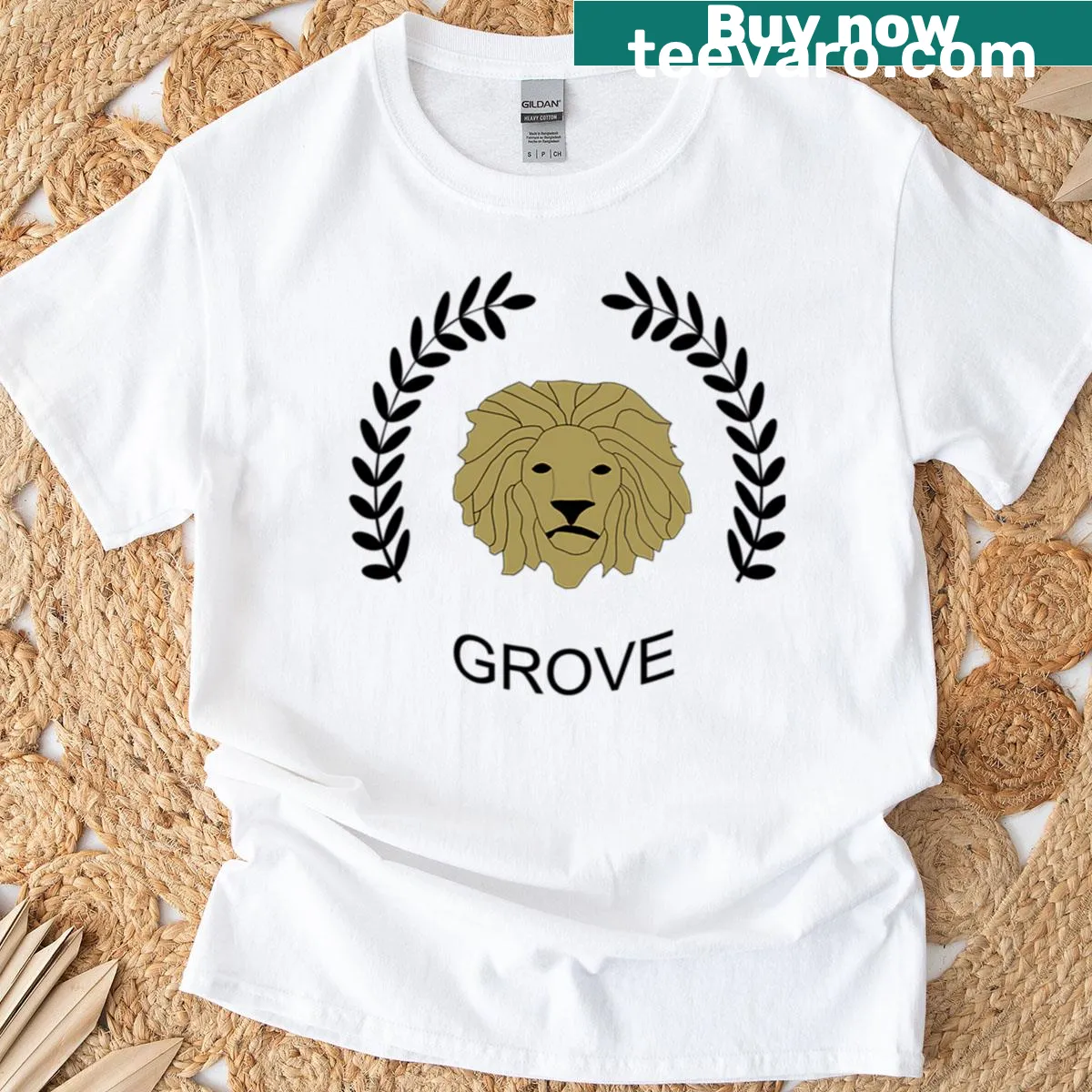 Grove High School athletic-themed graphic T-shirt — on a men's t-shirt