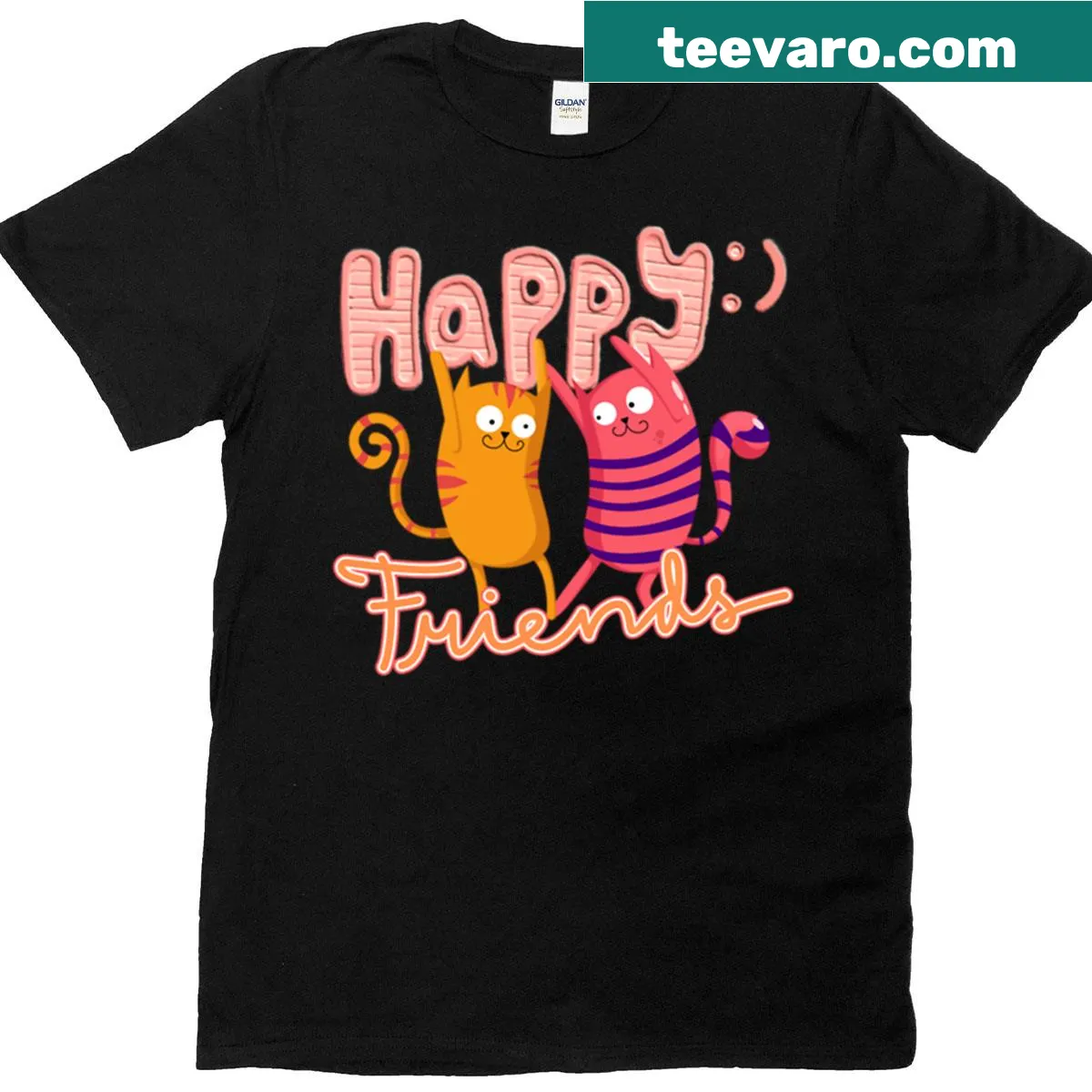 Wholesome typography t-shirt celebrating friendship — on a men's t-shirt