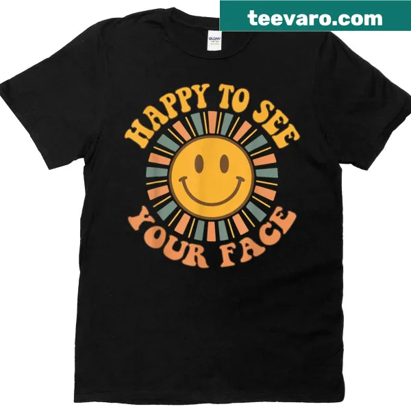 Retro-style T-shirt for teachers with a happy message