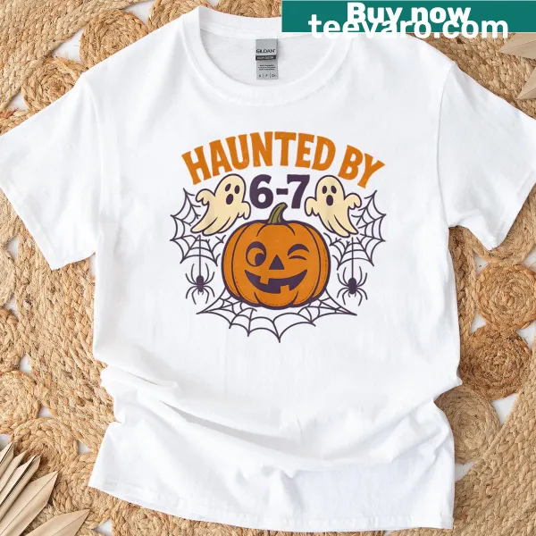 Retro Halloween design featuring ghosts and pumpkins for kids