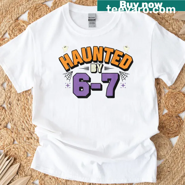 Funny Halloween t-shirt with cartoon ghosts illustration