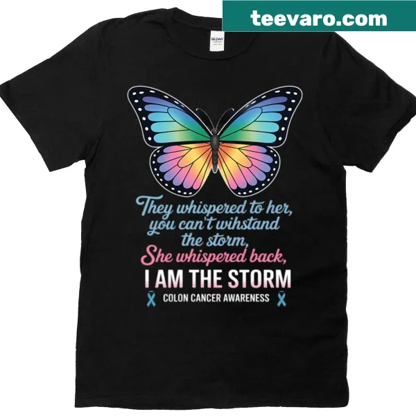 Butterfly graphic with inspirational text for colon cancer awareness