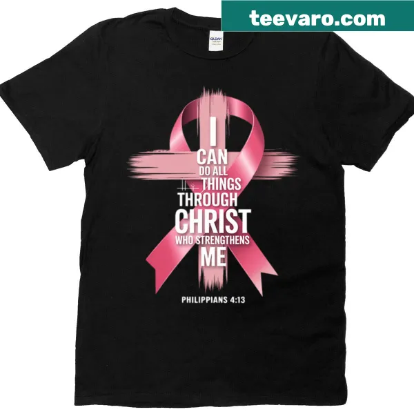 Inspirational typography t-shirt for Breast Cancer Awareness