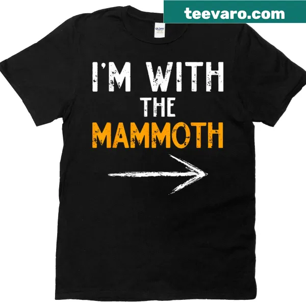 Funny T-shirt for couples featuring a mammoth design for Halloween