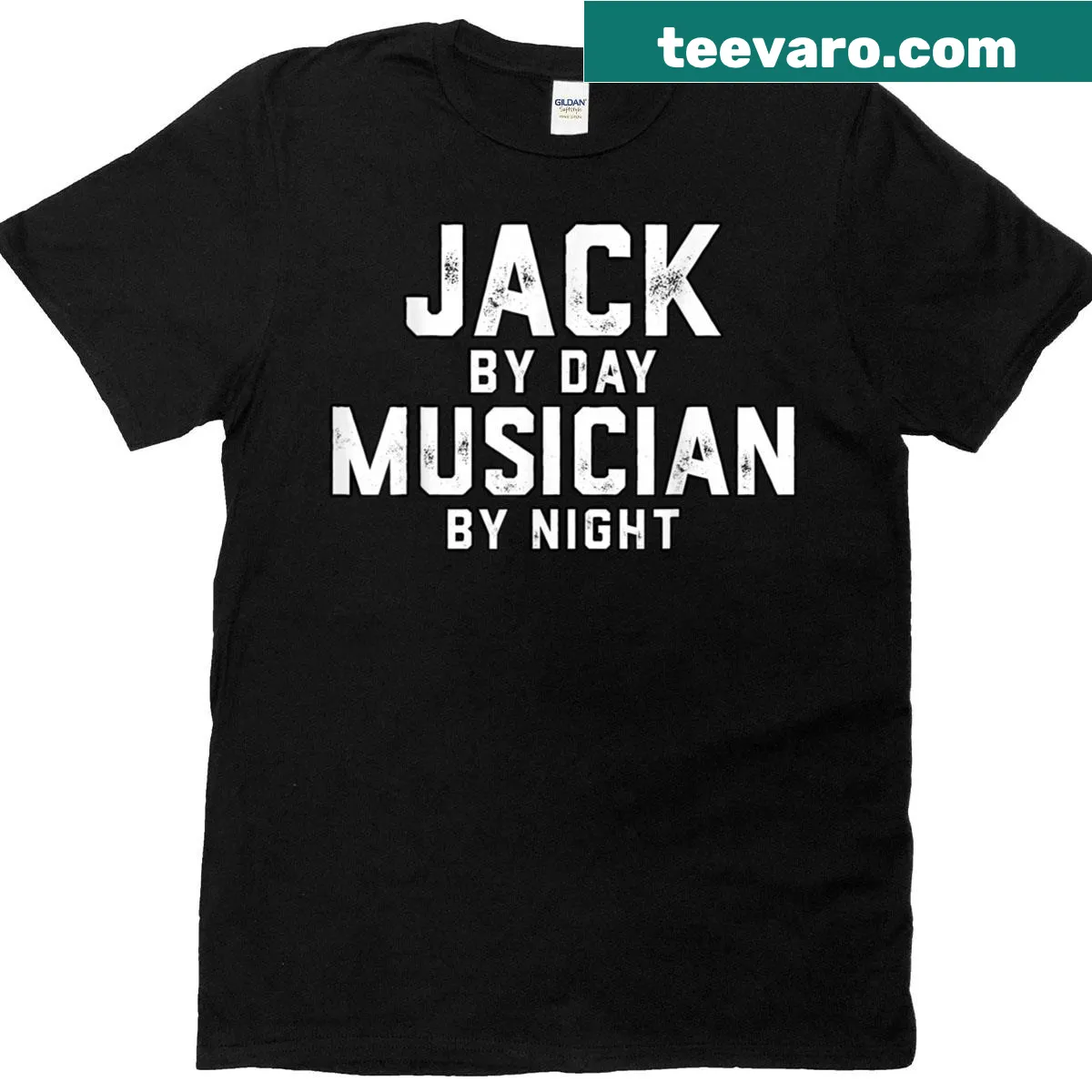 Halloween costume t-shirt with a music theme featuring Jack — on a men's t-shirt