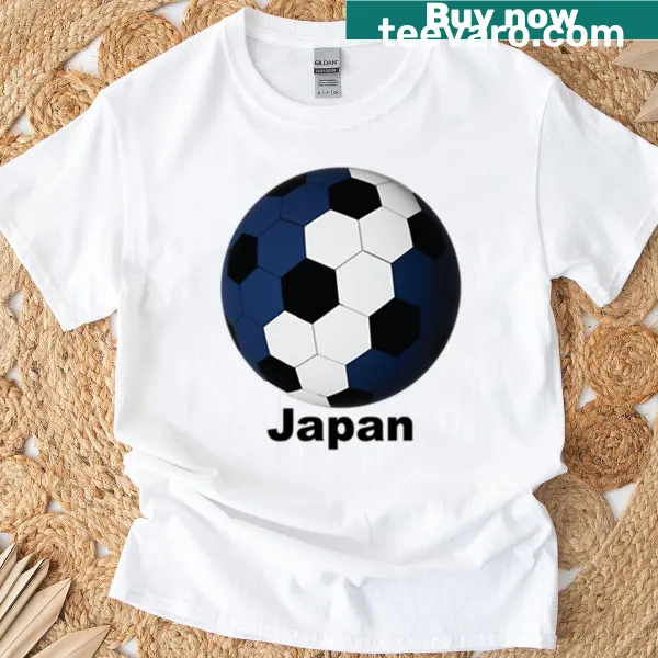 Japan Soccer T-shirt with supportive typography design