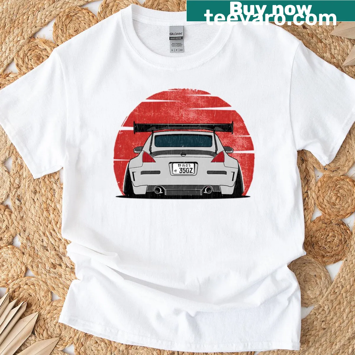 JDM-themed T-shirt featuring bold automotive typography design. — on a men's t-shirt
