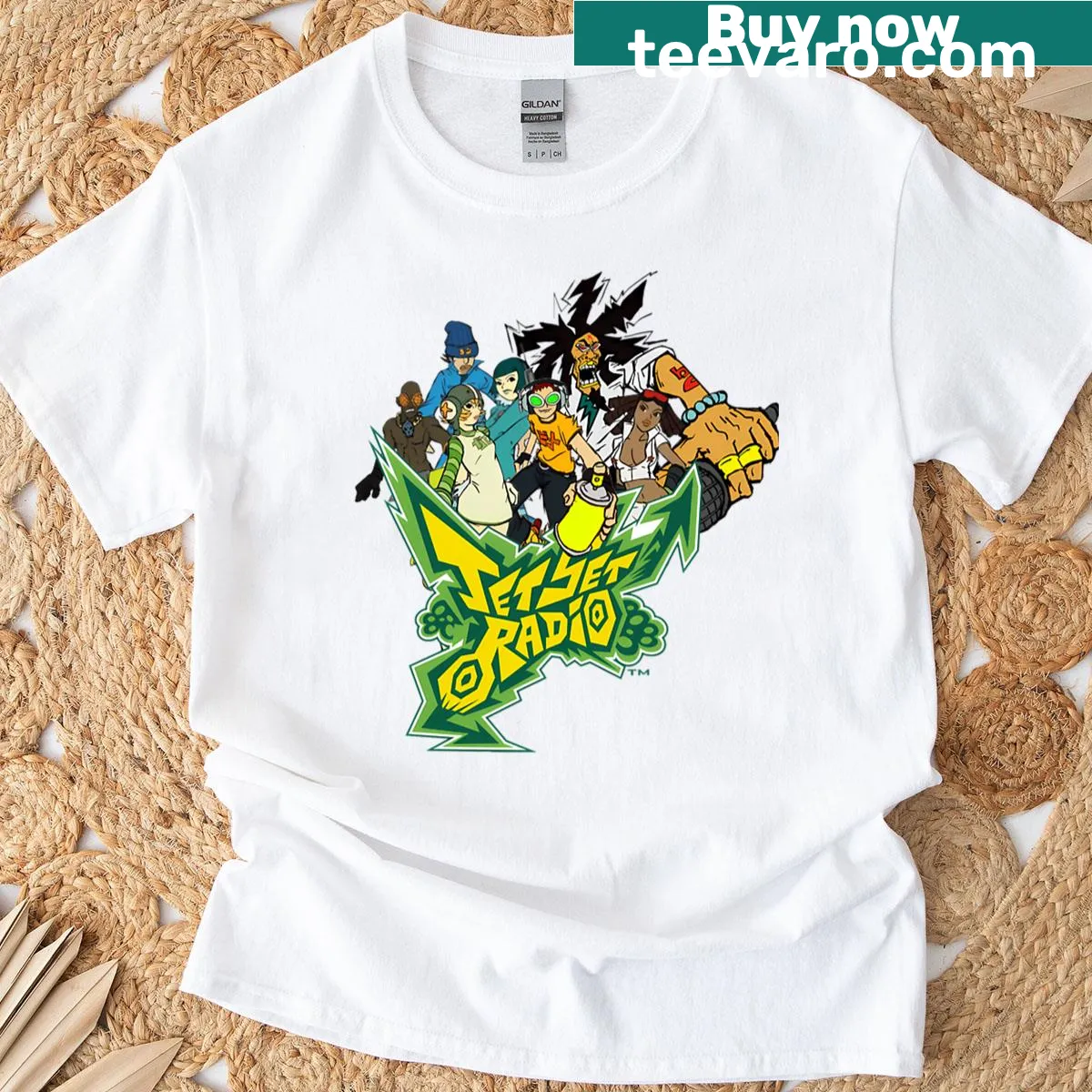 Jet Set Radio graphic t-shirt for retro gaming fans — on a men's t-shirt