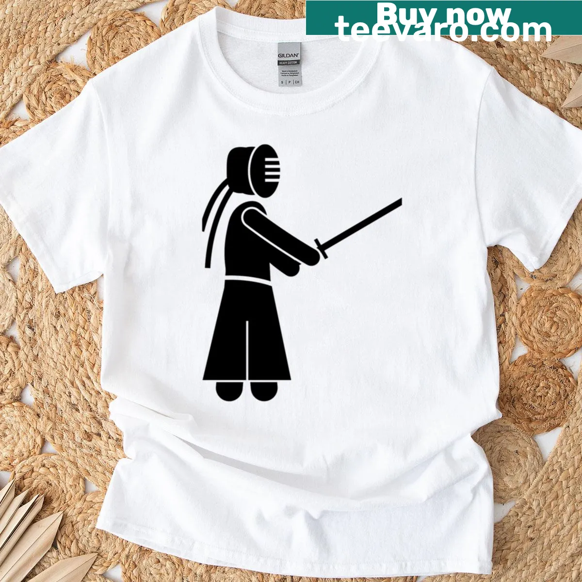 Kendo-themed T-shirt with motivational text — on a men's t-shirt