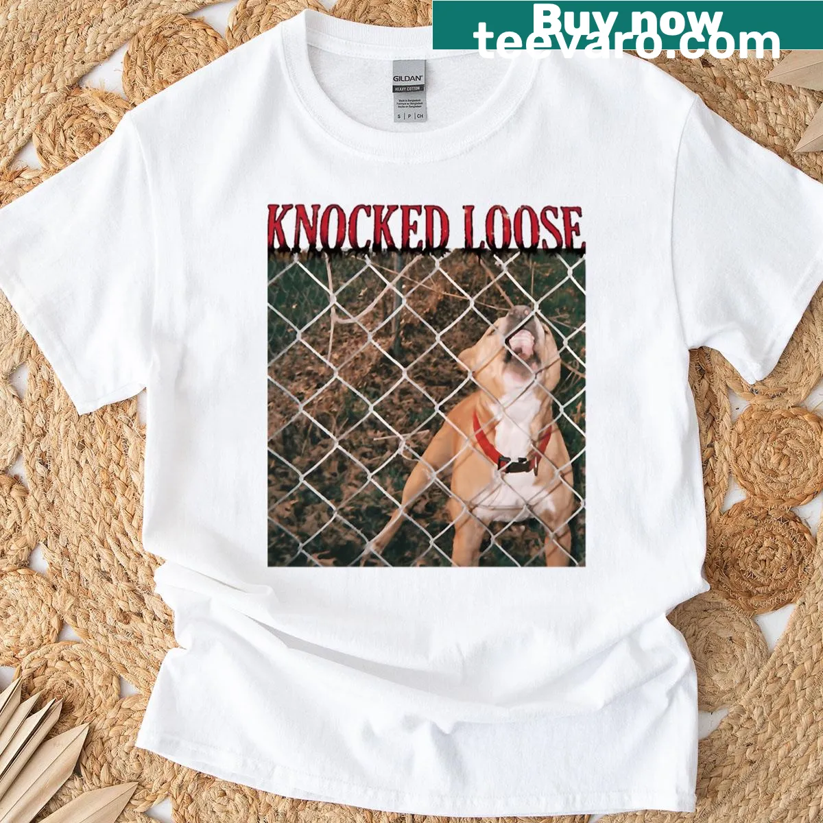 Knocked Loose band album t-shirt for music enthusiasts — on a men's t-shirt