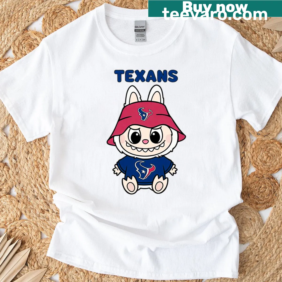 Illustration of Texans football theme on t-shirt — on a men's t-shirt