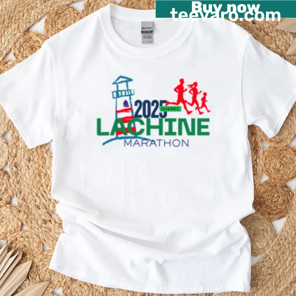 Commemorative T-shirt for the Lachine Montreal Marathon 2025.