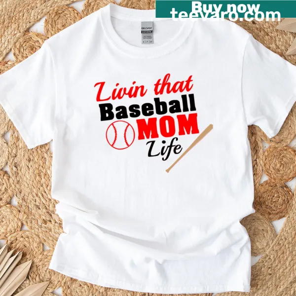 Baseball mom T-shirt with playful graphic