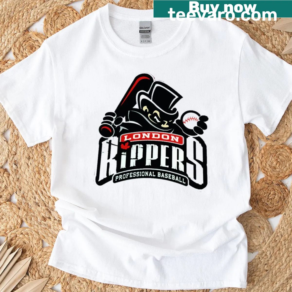 Graphic design of London Rippers on T-shirt — on a men's t-shirt