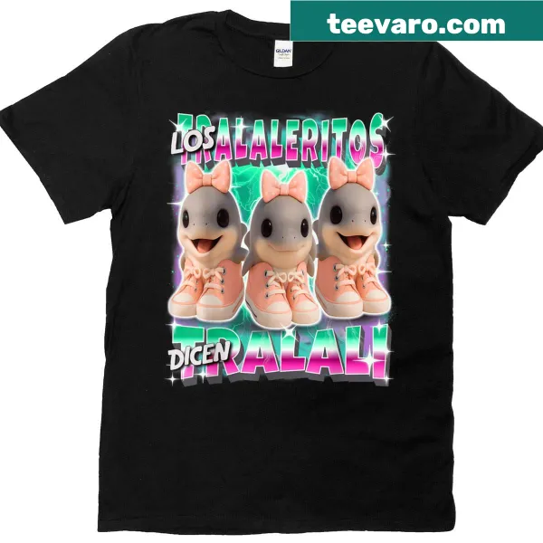 Cartoon shark T-shirt for kids with playful graphics and text