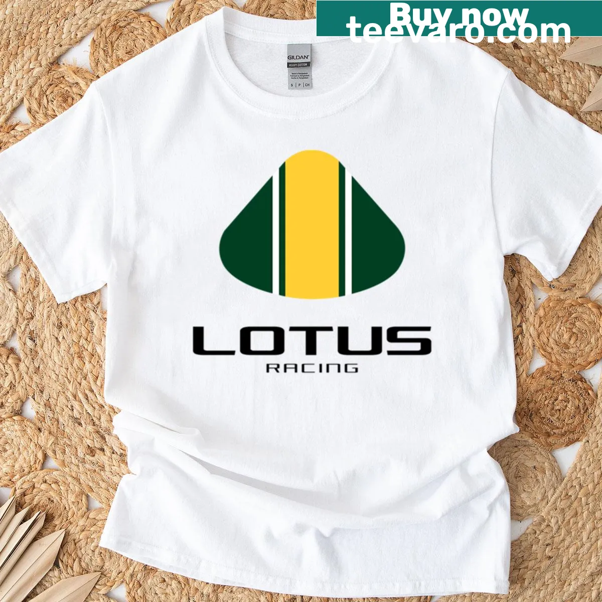 Racing logo graphic T-shirt celebrating motorsport culture — on a men's t-shirt