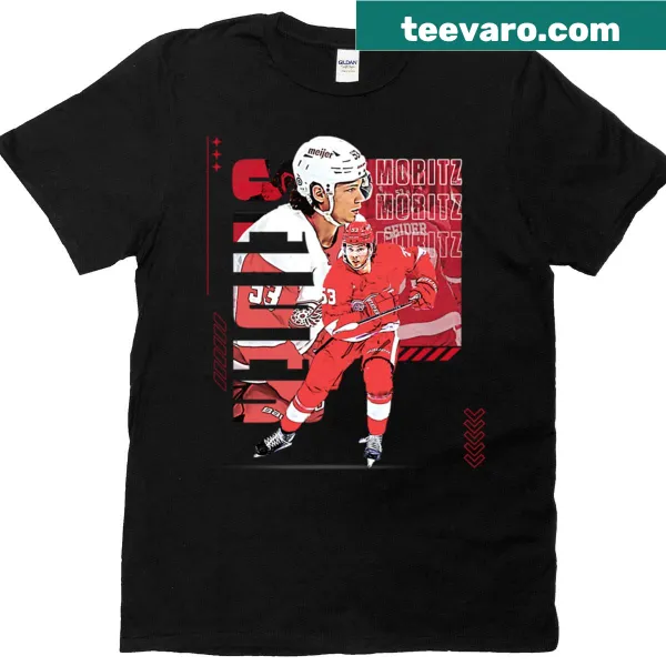 Dynamic design of M Seider in action on a hockey t-shirt