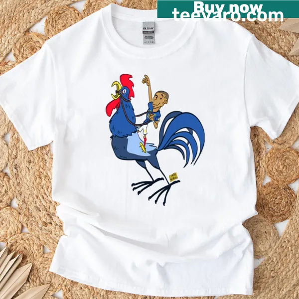 Mbappe and France graphic design on a trendy t-shirt