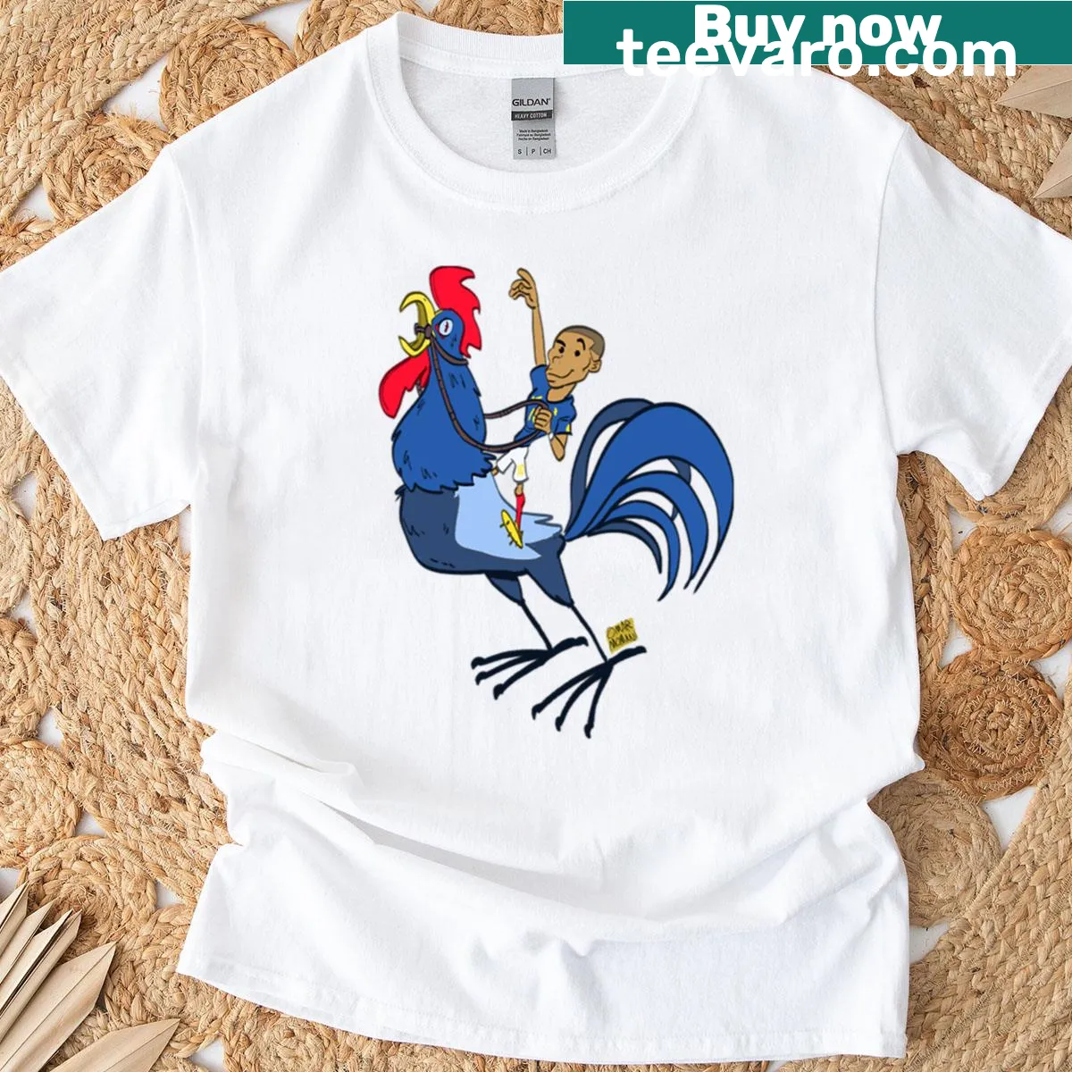 Mbappe and France graphic design on a trendy t-shirt — on a men's t-shirt
