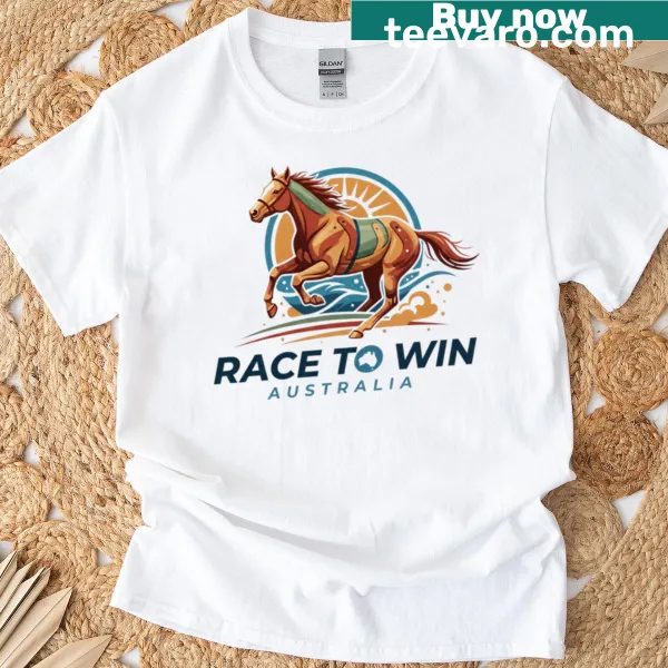 Stylish t-shirt featuring artistic Melbourne Cup design for women