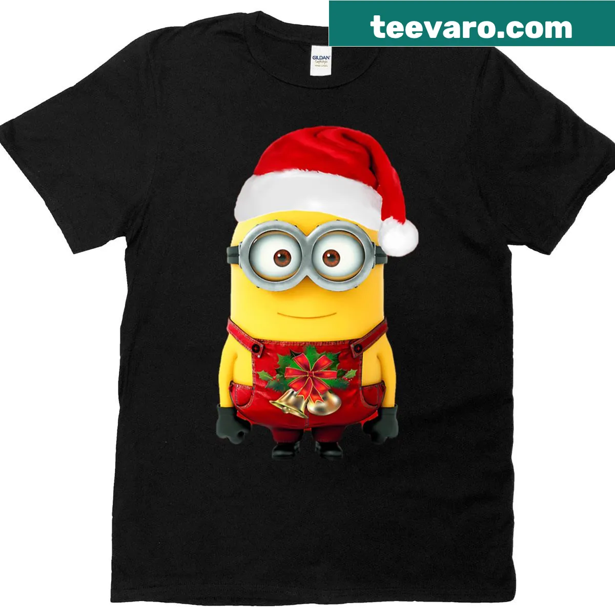 Minion-themed graphic on a Christmas T-shirt — on a men's t-shirt