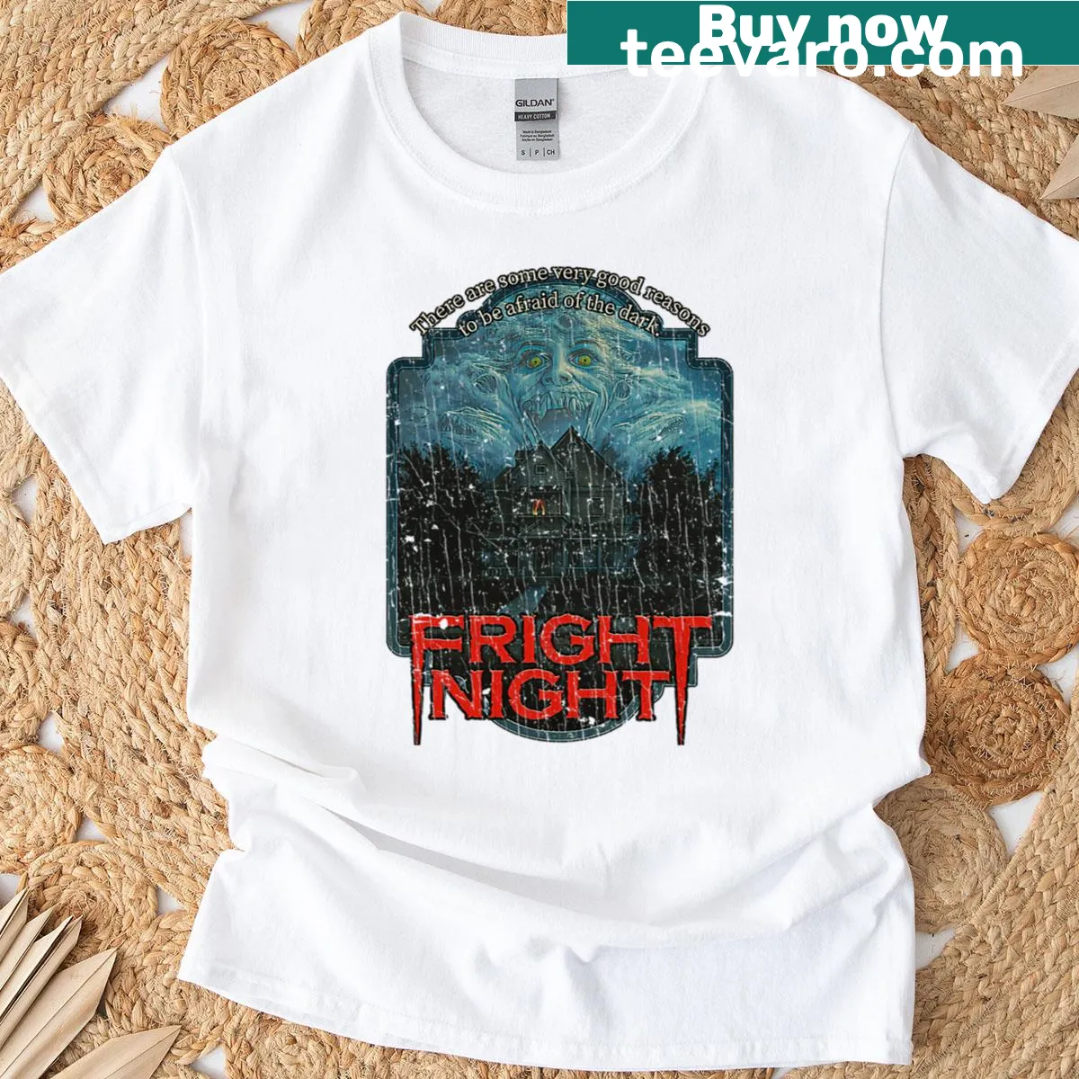 Vintage Halloween T-shirt featuring retro ghost and film-themed design — on a men's t-shirt