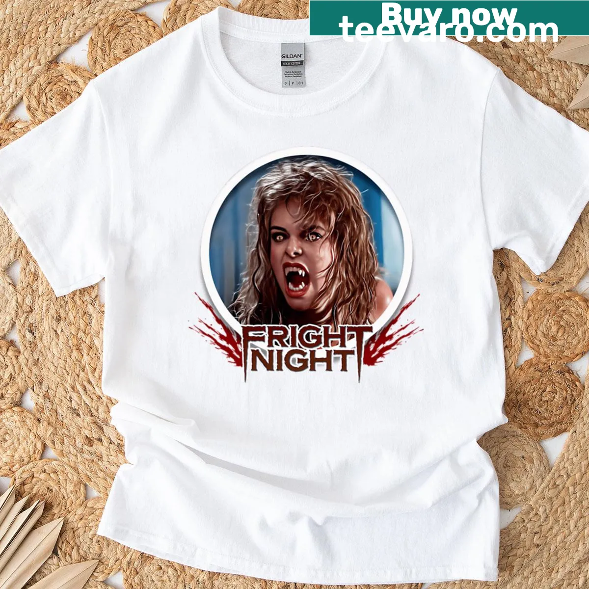 Vintage horror-themed T-shirt celebrating 80s and 90s films — on a men's t-shirt