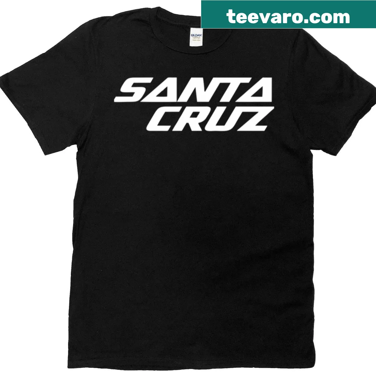 Santa Cruz bike logo graphic on a casual T-shirt — on a men's t-shirt