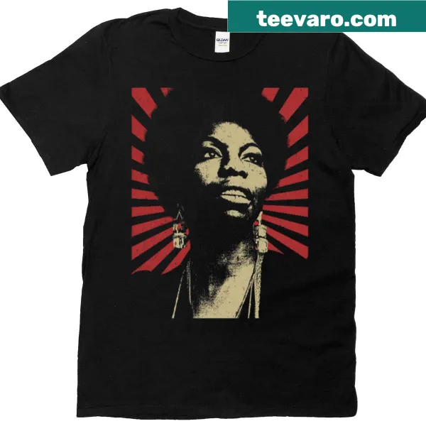 Vintage-style t-shirt featuring Nina Simone fan art