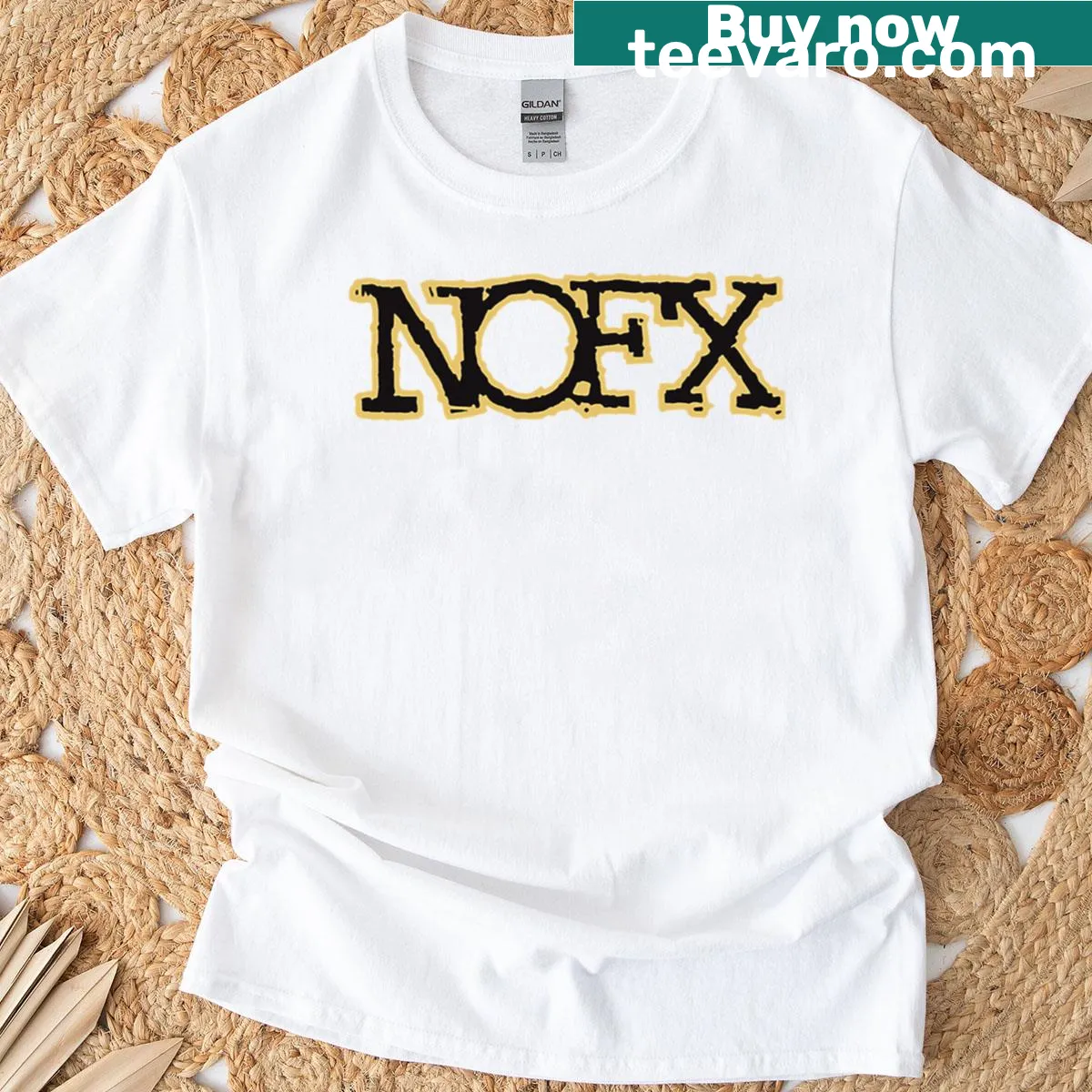 NOFX Punk In Drublic logo graphic T-shirt — on a men's t-shirt