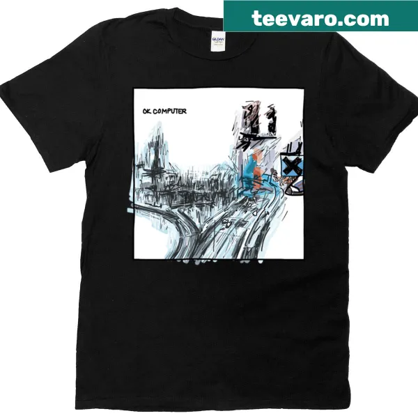 Vintage-inspired T-shirt paying homage to the album Ok Computer