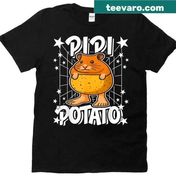 Funny meme T-shirt featuring Pipi-potato design for Gen Z