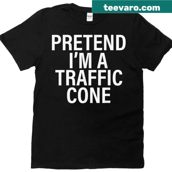 Funny traffic cone costume t-shirt for adults and kids