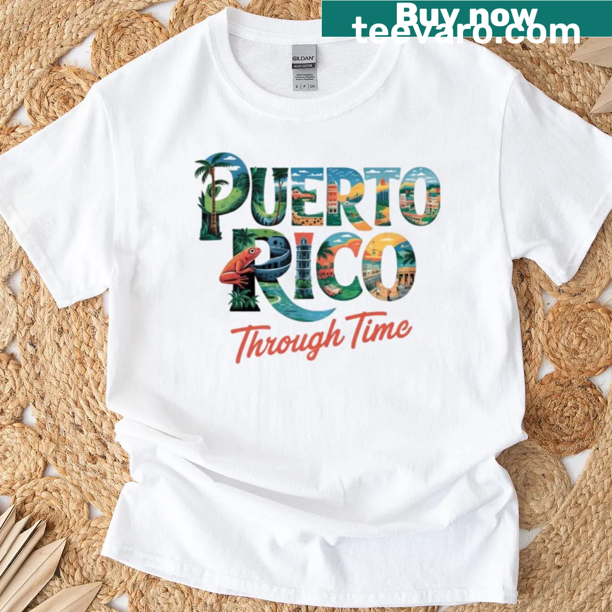 Graphic design celebrating Puerto Rican culture and identity. — on a men's t-shirt