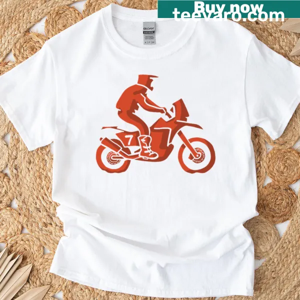 Powerful motorcycle graphic on a t-shirt