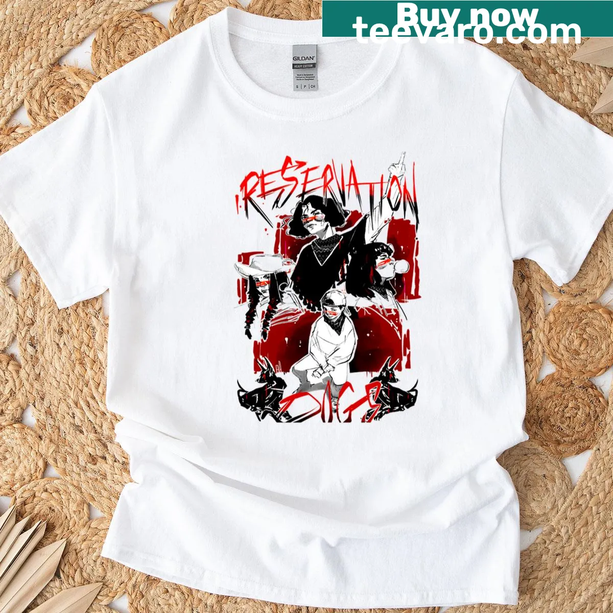 Logo T-shirt from Reservation Dogs series — on a men's t-shirt