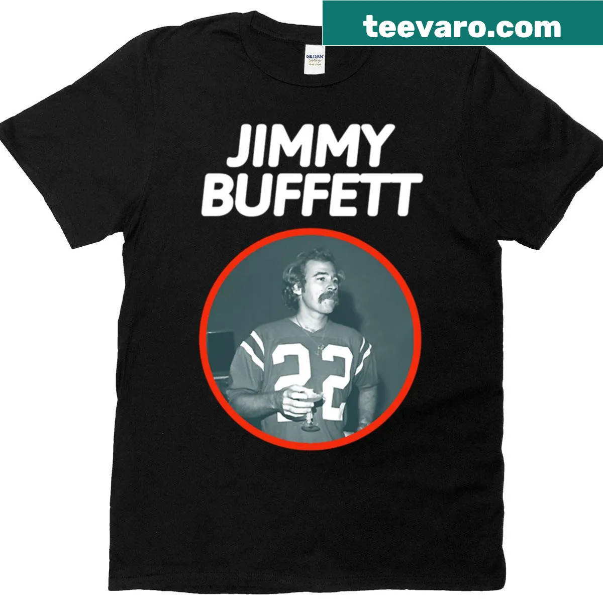 Retro t-shirt inspired by Jimmy Buffett themes — on a men's t-shirt