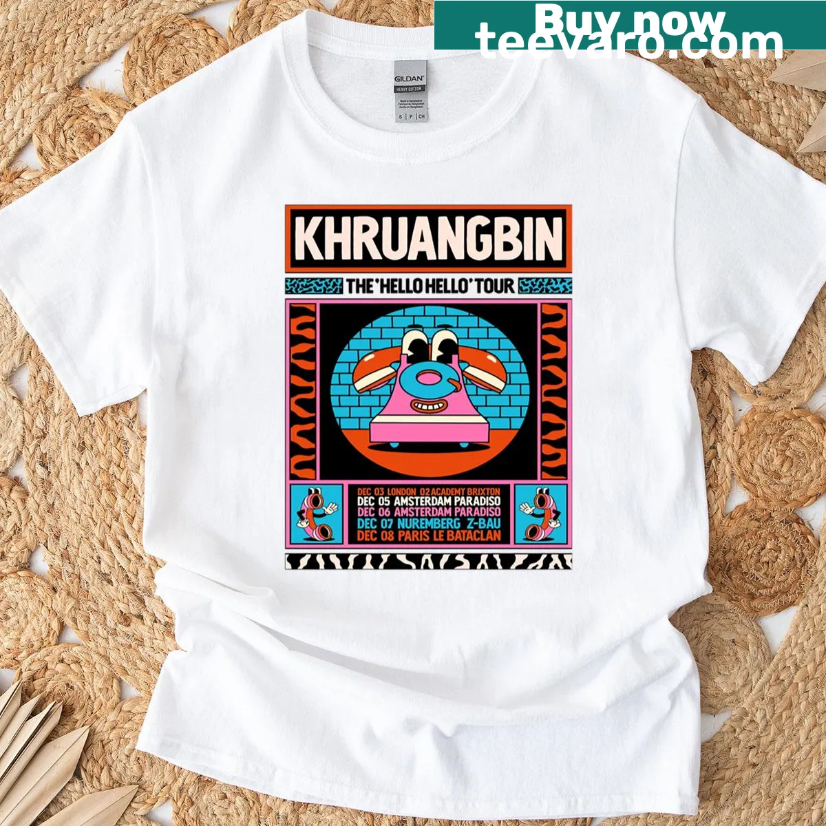 Illustration of a retro concert cover on T-shirt — on a men's t-shirt