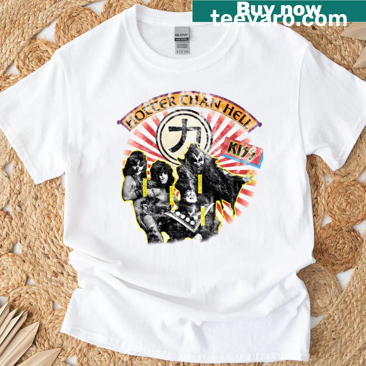 Edgy graphic T-shirt celebrating rock music — on a men's t-shirt