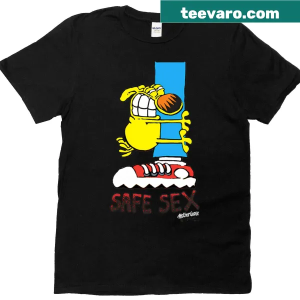 Witty Safe Sex t-shirt with playful typography