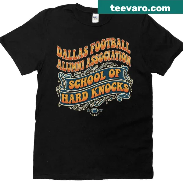 Retro Dallas Football School Of Hard Knocks T-shirt with vintage design