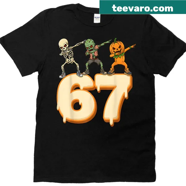 Funny kids skeleton T-shirt with Halloween and slang design