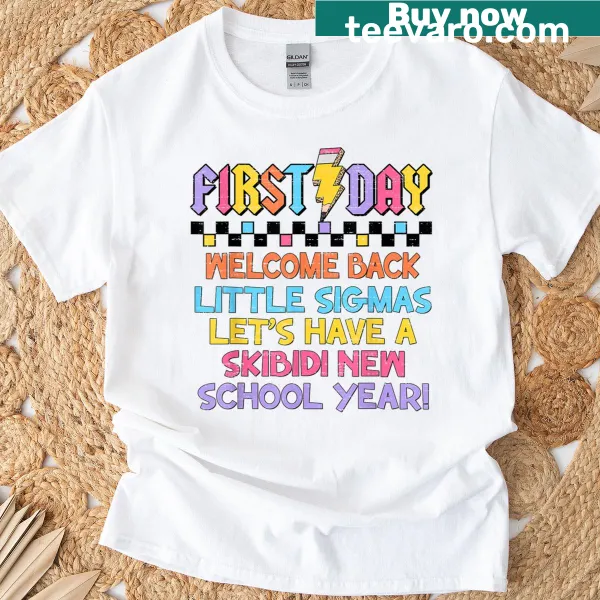 T-shirt with playful welcome back graphic for kids