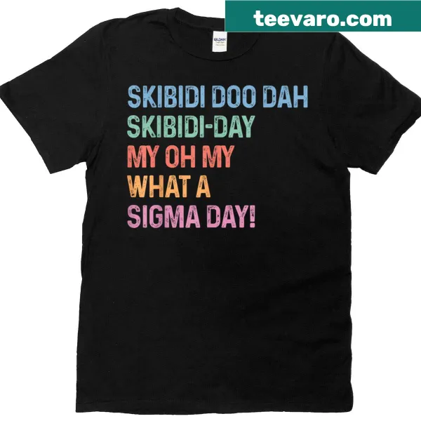 Funny t-shirt featuring Skibidi Sigma Day meme design