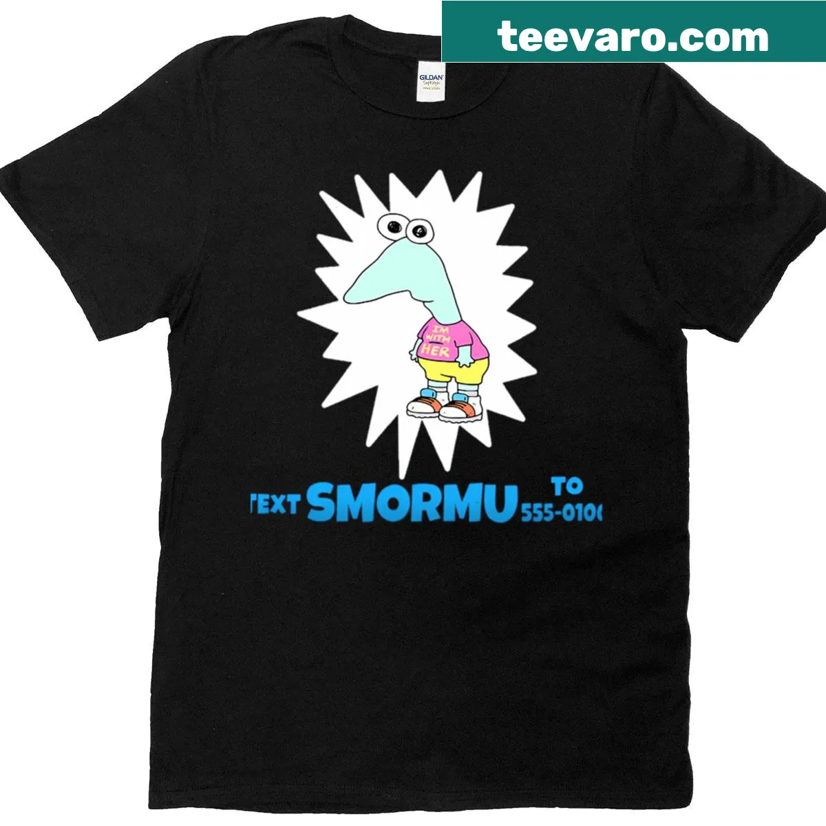 Cute Smormu cartoon friends T-shirt — on a men's t-shirt