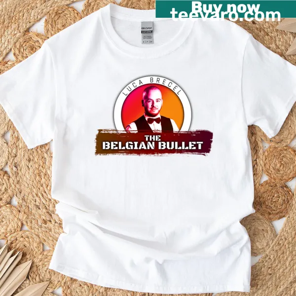 Stylish T-shirt featuring Luca Brecel, 'The Belgian Bullet' snooker player