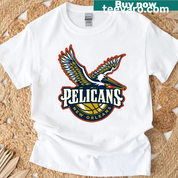 T-shirt featuring a graphic about the Hornets transition to Pelicans