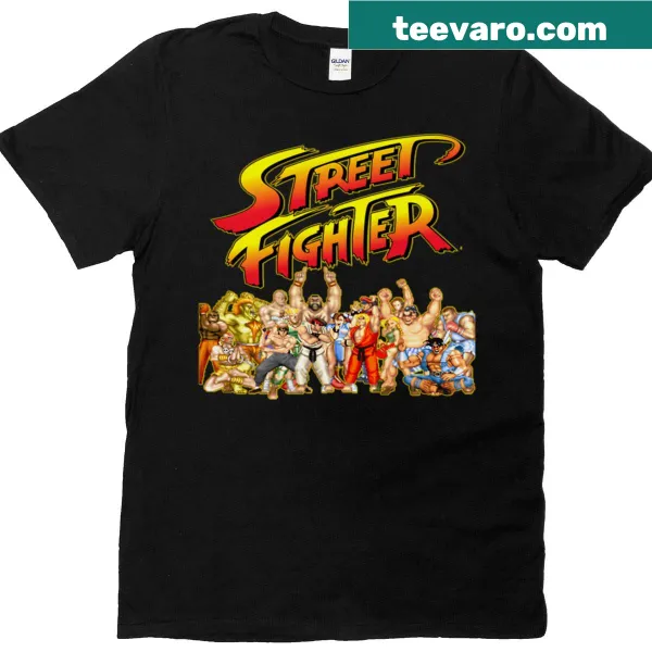 Graphic T-shirt featuring Street Fighter theme