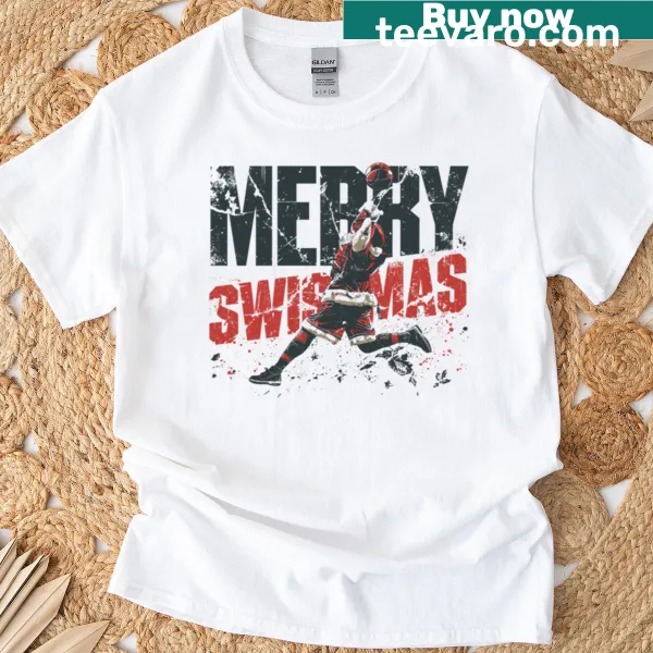 Funny Santa Claus playing basketball on t-shirt
